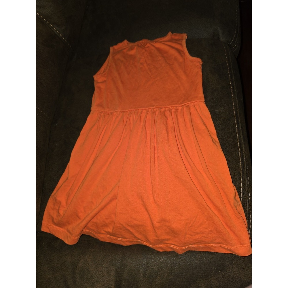 Primary orange dress size 6 7 solid color